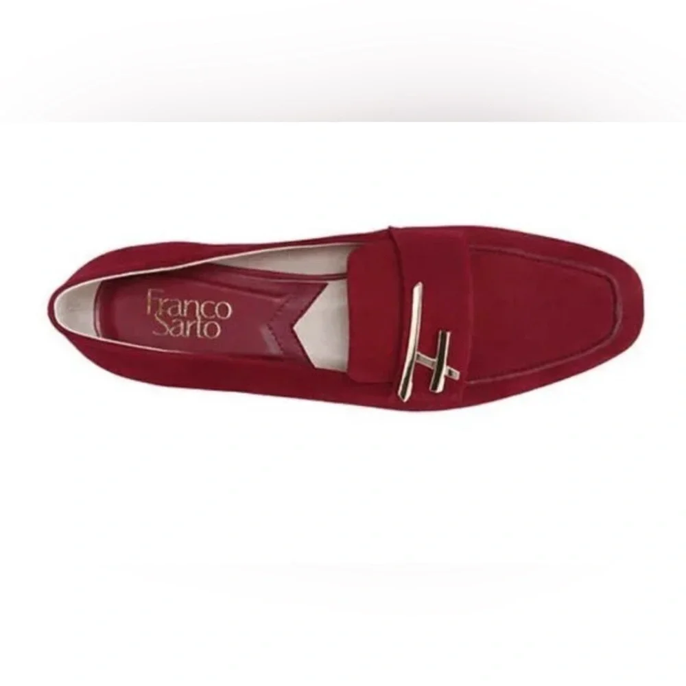 FRANCO SARTO Petola Loafers Women's Shoes In Deep Red Size 8 NWOB